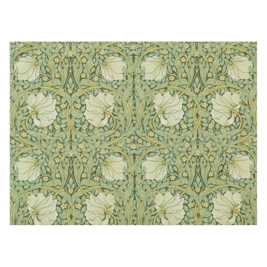 William Morris Pimpernel Bloemen Blauw Behang Tafelkleed (Voorkant (Horizontaal))