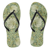 William Morris Pimpernel Bloemen Blauw Behang Teenslippers (Voetbed)