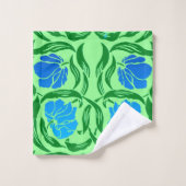William Morris Pimpernel, Blue & Lime Green (Gant de toilette)