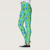 William Morris Pimpernel, Blue & Lime Green Leggings (Links)