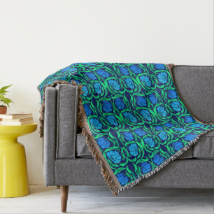 William Morris Pimpernel, Cobalt Blue en Green Deken