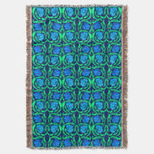 William Morris Pimpernel, Cobalt Blue en Green Deken (Voorkant Verticaal)
