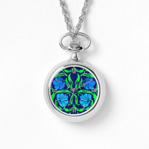William Morris Pimpernel, Cobalt Blue en Green Horloge