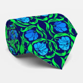 William Morris Pimpernel, Cobalt Blue en Green Stropdas (Opgerold)