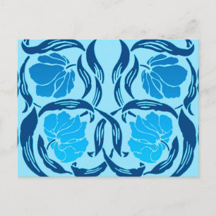 William Morris Pimpernel, Denim & Light Blue Briefkaart