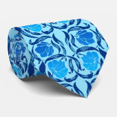 William Morris Pimpernel, Denim & Light Blue Stropdas (Opgerold)