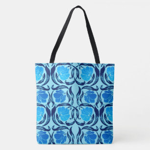 William Morris Pimpernel, Denim & Light Blue Tote Bag