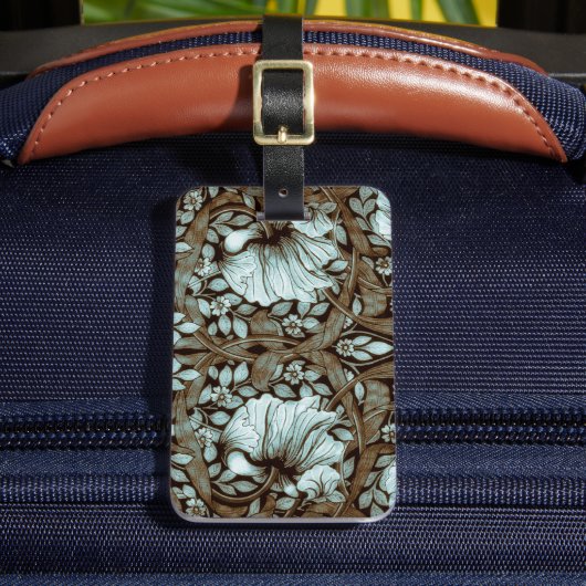 William Morris Pimpernel  Floral Bagagelabel (Voorkant Insitu 2)