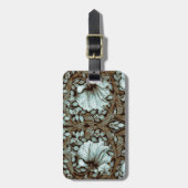 William Morris Pimpernel  Floral Bagagelabel (Voorkant verticaal)