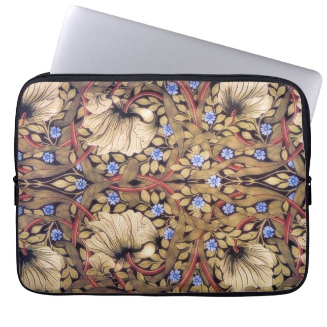 William Morris Pimpernel  Floral Laptop Sleeve (Voorkant)