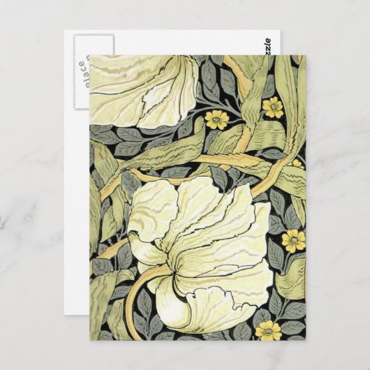 William Morris Pimpernel Floral Wallpaper Briefkaart (Voorkant / Achterkant)