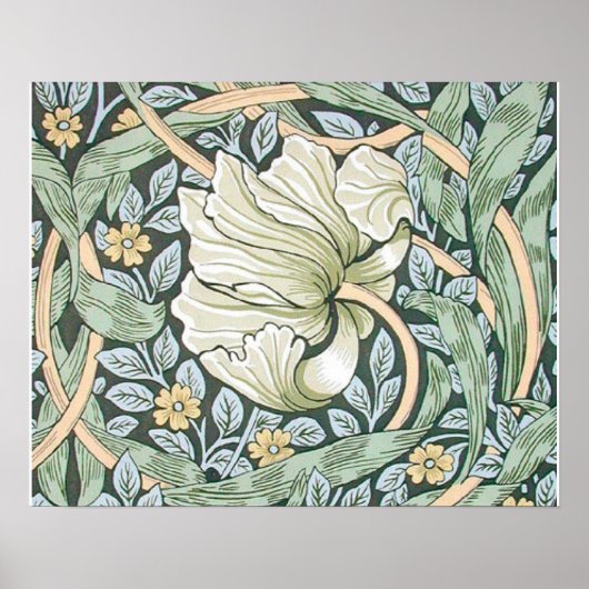 William Morris Pimpernel Floral Wallpaper Poster (Voorkant)
