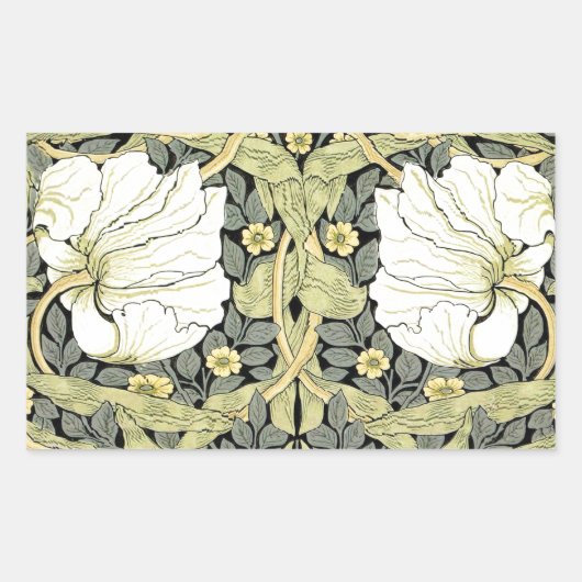 William Morris Pimpernel Floral Wallpaper Rechthoekige Sticker (Voorkant)