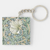 William Morris Pimpernel Floral Wallpaper Sleutelhanger (Achterkant)