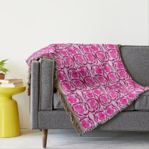 William Morris Pimpernel, Fuchsia & Light Pink Deken