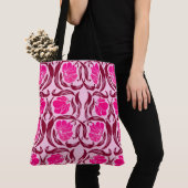 William Morris Pimpernel, Fuchsia & Light Pink Tote Bag (Dichtbij)
