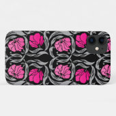 William Morris Pimpernel, Fuchsia Pink en Black Case-Mate iPhone Case (Achterkant (horizontaal))