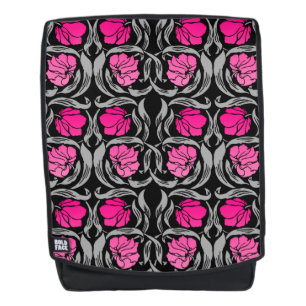 William Morris Pimpernel, Fuchsia Roze en Zwart Rugtassen