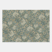 William Morris Pimpernel Gold Sage Green Inpakpapier Vel (Voorkant 2)