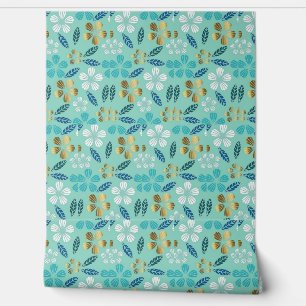 William Morris Pimpernel Green Art Nouveau Floral Behang