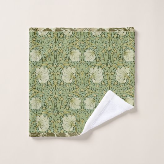 William * Morris Pimpernel Green Floral (Gant de toilette)
