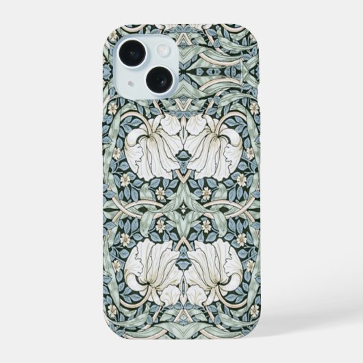 William Morris Pimpernel motif bleu complexe (Verso)