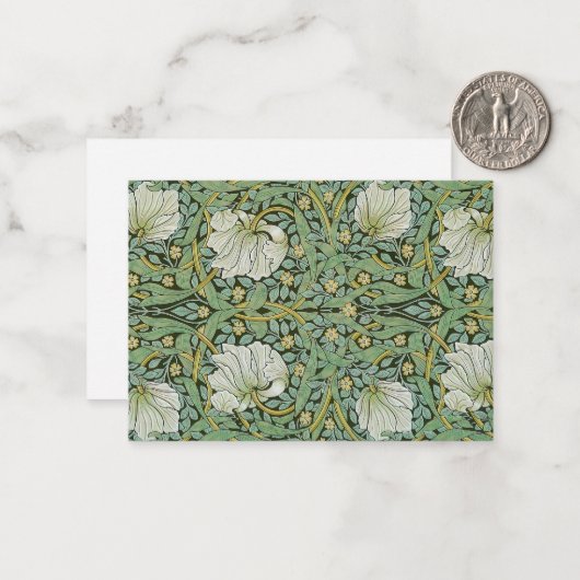 William Morris - Pimpernel Notitiekaartje (Voorkant / Achterkant in situ)
