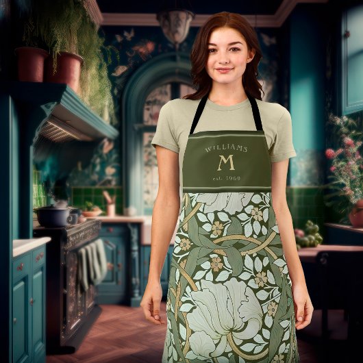 William Morris Pimpernel Pattern Apron Schort
