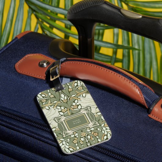 William Morris Pimpernel Pattern Bagagelabel (Voorkant Insitu 1)