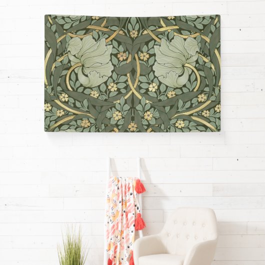 William Morris Pimpernel  Pattern Banner (Insitu)