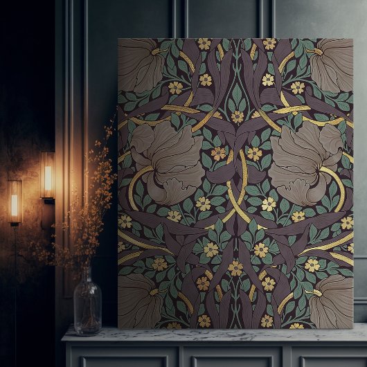 William Morris Pimpernel  Pattern Canvas Pr Afdruk