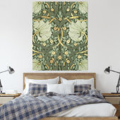 William Morris Pimpernel Pattern Canvas Pr Afdruk (Insitu (Slaapkamer))