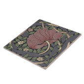 William Morris Pimpernel  Pattern Ceramic T Tegeltje (Zijkant)