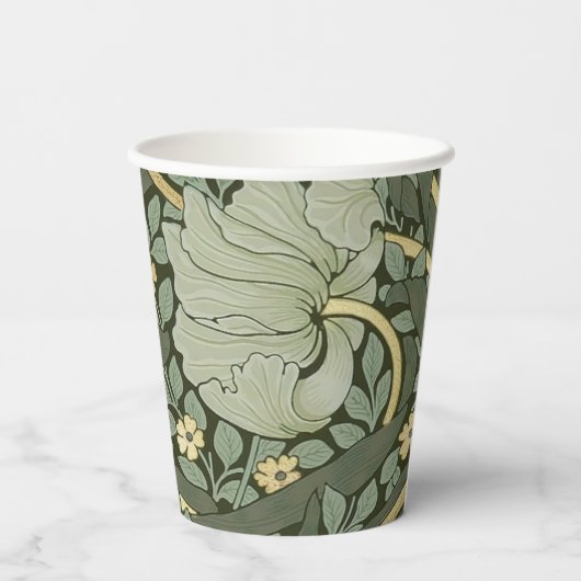 William Morris Pimpernel Pattern Cup Papieren Bekers (Achterkant)