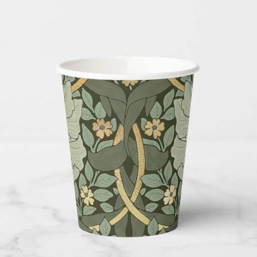William Morris Pimpernel  Pattern Cup Papieren Bekers (Links)