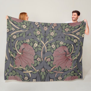William Morris Pimpernel Pattern Fleece Bl Deken