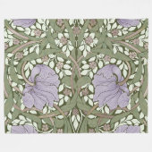 William Morris Pimpernel  Pattern Fleece Bl Deken (Voorkant (Horizontaal))