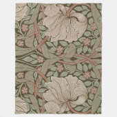 William Morris Pimpernel  Pattern Fleece Bl Deken (Voorkant)