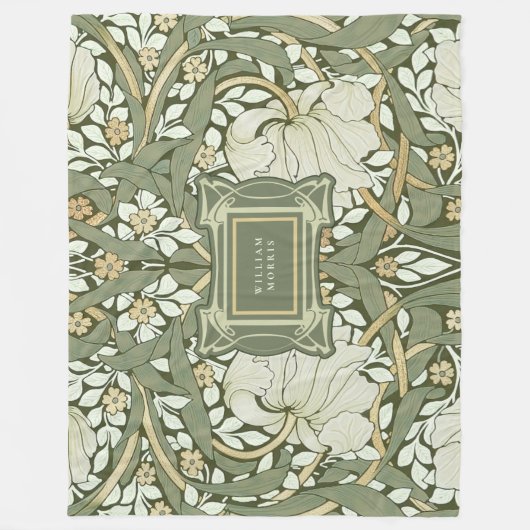 William Morris Pimpernel  Pattern Fleece Deken (Voorkant)