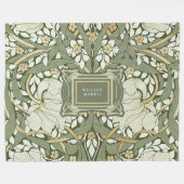 William Morris Pimpernel  Pattern Fleece Deken (Voorkant (Horizontaal))