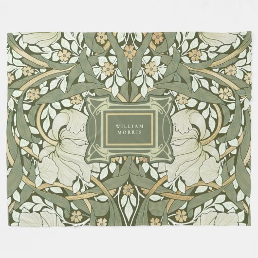 William Morris Pimpernel  Pattern Fleece Deken (Voorkant (Horizontaal))