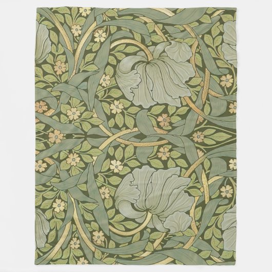 William Morris Pimpernel  Pattern Fleece Deken (Voorkant)