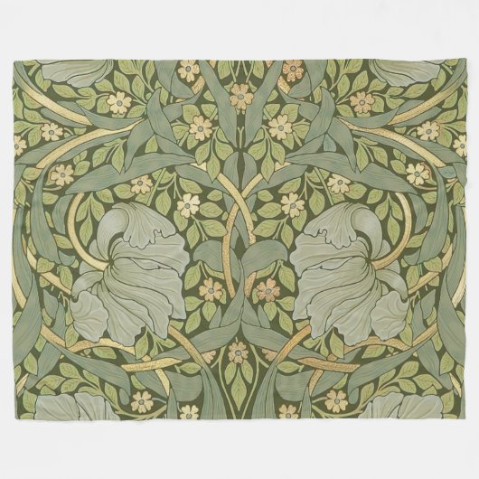 William Morris Pimpernel  Pattern Fleece Deken (Voorkant (Horizontaal))