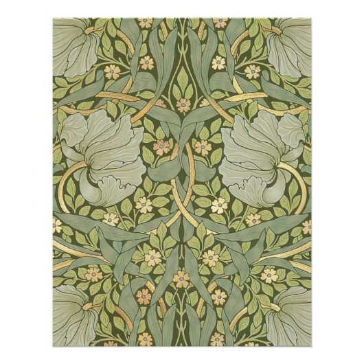 William Morris Pimpernel Pattern Foto Afdruk (Voorkant)