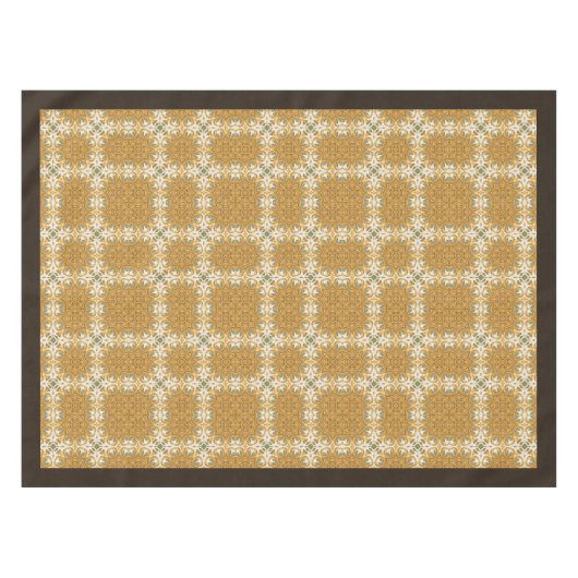 William Morris Pimpernel Pattern oranje bruine sal Tafelkleed (Voorkant (Horizontaal))