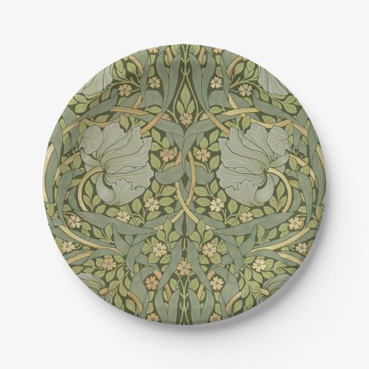 William Morris Pimpernel Pattern Papieren Bordje (Voorkant)