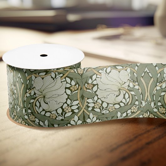 William Morris Pimpernel  Pattern Satin Rib Lint