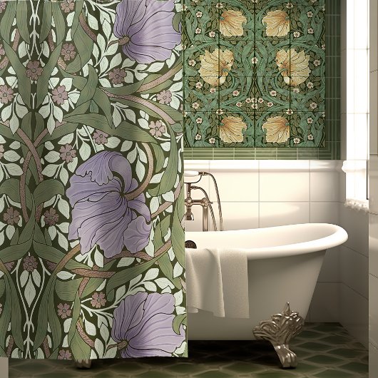 William Morris Pimpernel Pattern Shower Cu Douchegordijn