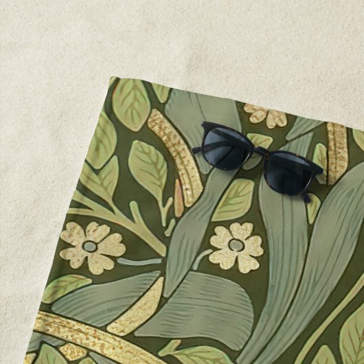 William Morris Pimpernel Pattern Strandlaken (In situ)