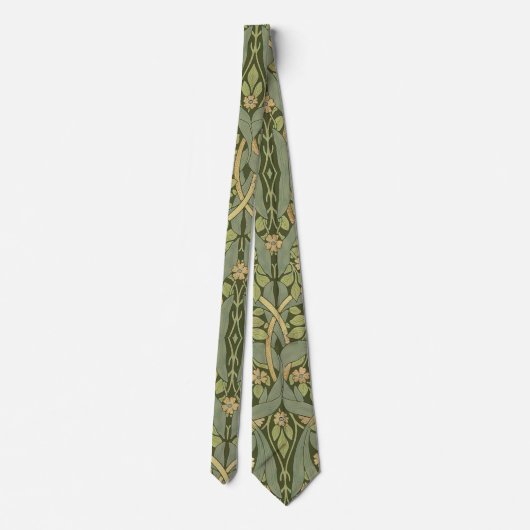 William Morris Pimpernel  Pattern Stropdas (Achterkant)